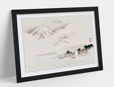 VIEW OF MOUNT FUJI BY KONO BAIREI, JAPANESE -FRAMED WALL ART POSTER PAPER PRINT