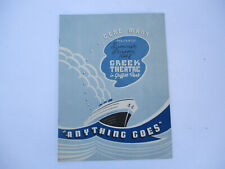 1948 Playbill Program  ANYTHING GOES California Greek Theatre in Griffith Park