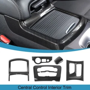 5PCS Carbon Fiber Central Control Panel Cover Trim Kit for Dodge Charger 2015-23 - Picture 1 of 17
