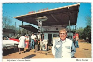 Plains, Georgia ESTACIÓN DE SERVICIO BILLY CARTER'S Gasolina Bombas de carretera 4x6 Postal - Imagen 1 de 2
