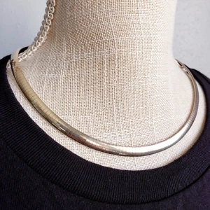 ITALY 925 Sterling Silver 18" Omega Chain 6MM Link Necklace Womens Cubetto 28.5g - Picture 1 of 10