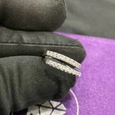 Anillo de plata de ley 925 vintage con diamantes simulados redondos de 0,15 quilates para mujer Foto 1 de 4