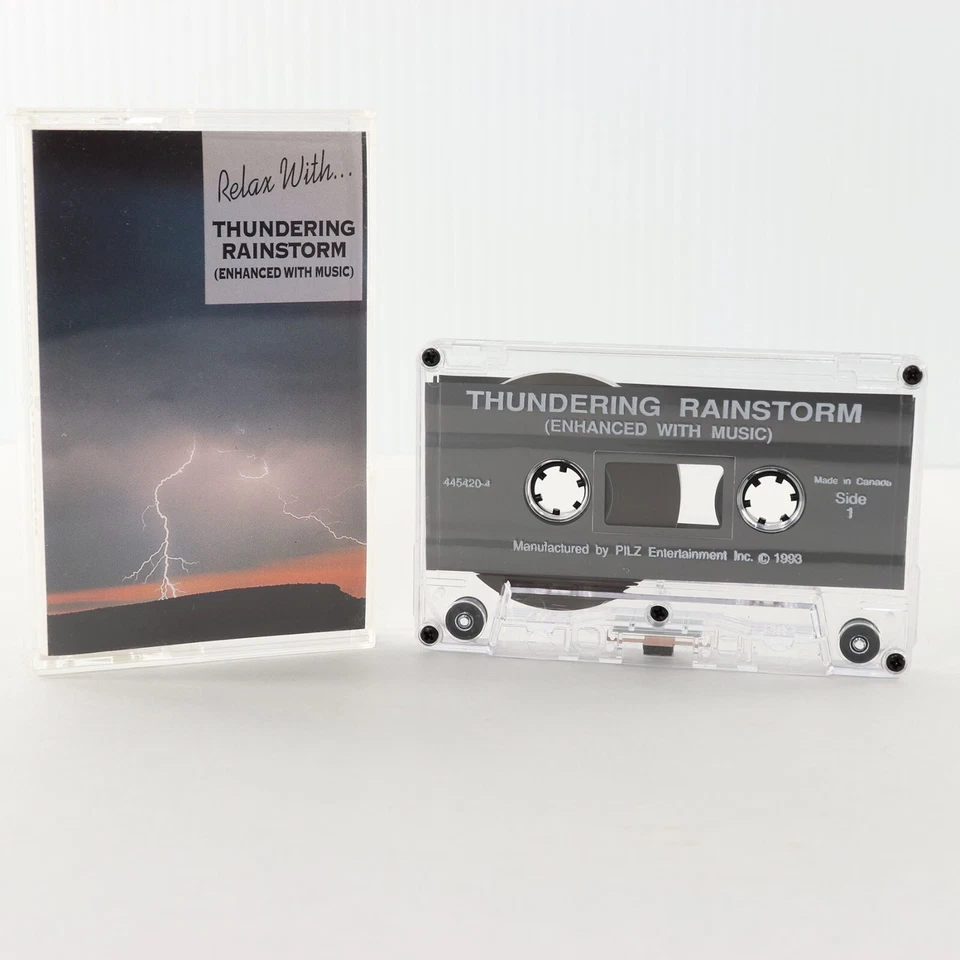 Relax with...Thundering Rainstorm Enhanced w/ Music (Cassette Tape, 1993) Flute - Image 1 of 4