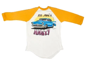 1991 "Evil Mean & NASTY" '57 Chevy Bel-Air HotRod Custom Hand-Drawn T-Shirt - XL - Picture 1 of 7