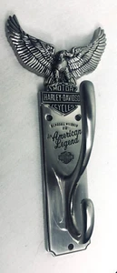 Harley-Davidson Antique Pewter Eagle Double Coat Hook - Bar & Shield - Bild 1 von 8