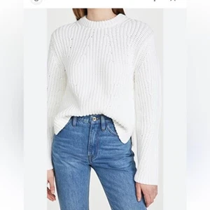 Vince chunky ribbed cable crew neck sweater size medium - Picture 1 of 10