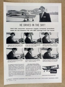 1957 Cessna 172 Airplane business use vintage print Ad - Picture 1 of 1