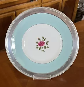 Rose Point by Wallace Sterling Silver Royal Doulton China Serving Plate 12 1/4” - Picture 1 of 24
