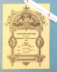 ● Congrégacion de Las Madres Cristianas carton imprimé graveur Stern Espana - Picture 1 of 1