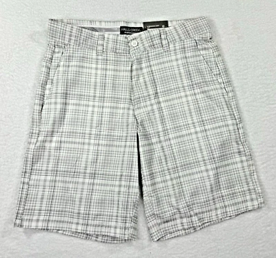 NUEVO Pantalones Cortos Falls Creek Para Hombres 30 Blanco Gris A Cuadros Chino Performance Golf Ligeros Foto 1 de 4