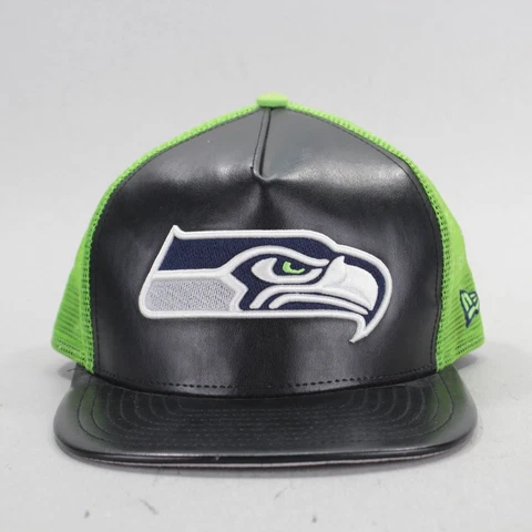New Era Seattle Seahawks Medium-Large A-Frame Belt Buckle Flat Bill Hat Cover