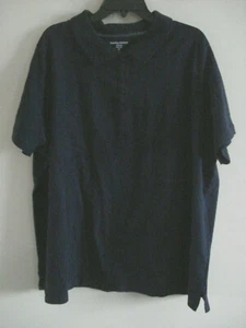 Camisa polo tejida para damas talla 3X azul marino Laura Scott - Imagen 1 de 2