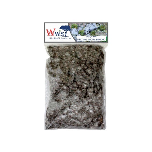 WWS | 4mm Melting Snow Scatter | CHOOSE SIZE | Realistic Model Scenery Material