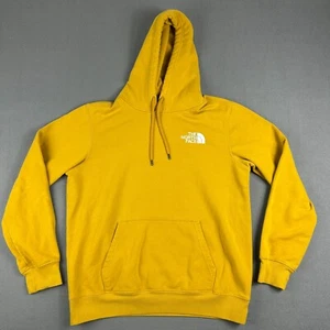 The North Face Hoodie Men's Large Yellow Box NSE Pullover Fleece Pockets - Picture 1 of 7