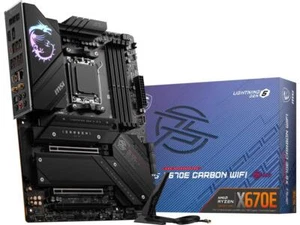 MSI MPG X670E CARBON WIFI DDR5 AM5 AMD Ryzen™ 7000 Series SATA 6Gb/s  ATX Mother - Picture 1 of 5