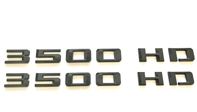 NOVO CHEVROLET SILVERADO 3500HD PORTAS FENDER EMBLEMA PLACA DE IDENTIFICAÇÃO PRETO BRILHANTE - Imagem 1 de 2