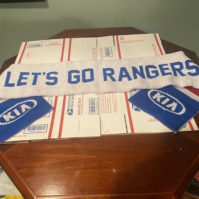 Bufanda reversible KIA New York Rangers "Let's Go Rangers" NUEVA Foto 1 de 4