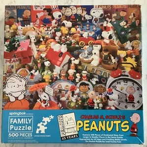 Springbok Charles. M. Schultz's Puzzle 45 Year Anniversary 500 Pieces Complete - Picture 1 of 5