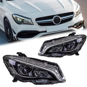 LH+R For Benz CLA W117 Headlights LED Lens Beam Projector Full LED DRL 2014-2019 - Picture 1 of 18