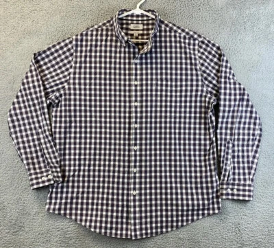 Camisa de vestir Croft & Barrow XXL para hombre manga larga botón informal a cuadros / 80-16 Foto 1 de 4