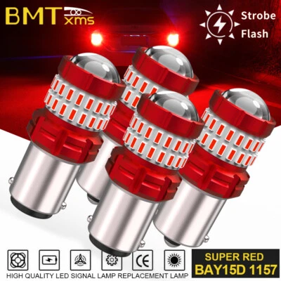 4X 1157 BAY15D LED Flash Strobe Brake Tail Light Bulbs For 2012-2018 VW Jetta - Image 1 of 4