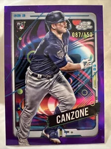 2024 Topps Chrome Cosmic DOMINIC CANZONE RC Purple Nebula Refractor /150 Rookie - Picture 1 of 2
