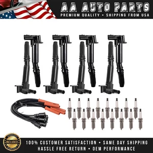 8pcs Ignition Coil & 16X Spark Plug & Wires for 07-17 Ford F150 F250 F350 6.2L - Picture 1 of 23