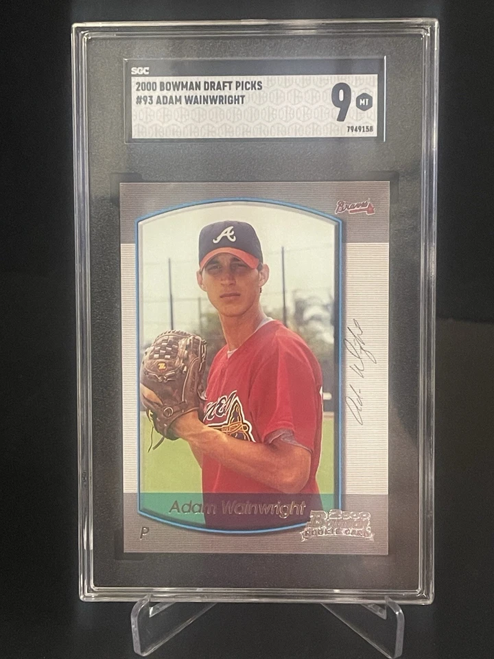 Adam Wainwright Rookie 2000 Bowman Draft Picks #93 - SGC 9 Mint - Cardinals-MLB - Image 1 of 4