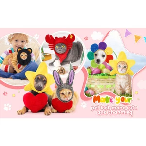 2024 Cat Dog Clothing Cute Pet Hat New Year Party Accessories Cat Dog Outfits - Picture 1 of 16