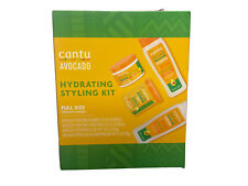 Cantu Avocado Hydrating Styling Kit Full Size Shampoo Conditioner Gel 4-Pc Set