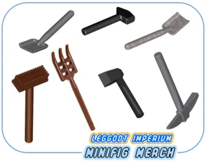 LEGO Outdoor Tools - Minifigure shovel axe hammer broom pick - Minifig Merch - Picture 1 of 1