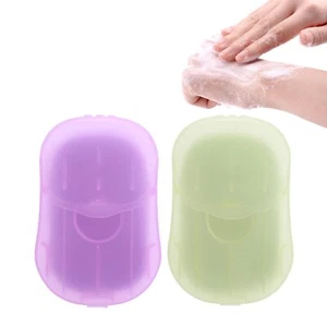 2 Packs 100 Sheets Mini Portable Disposable Travel Paper Soap Sheets Foaming H - Picture 1 of 7