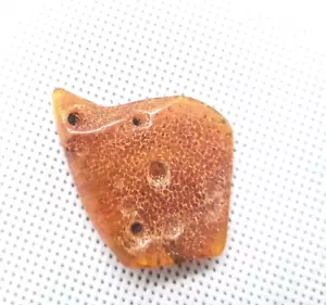 Única Rara Piedra Ámbar Báltico Natural Con Agujero Formado Naturalmente 3,8 gr. - Imagen 1 de 6