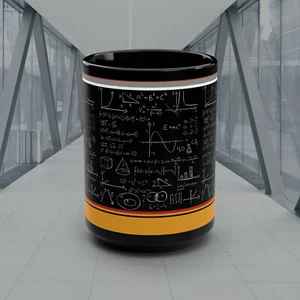 Mathe Lehrer Tasse Kaffee Latte groß 15 Unzen Keramik glänzend Tafel Original NEU - Bild 1 von 5