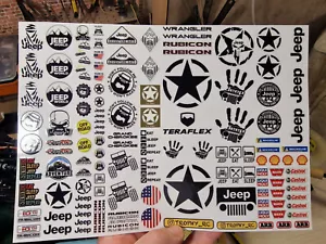 "JEEP" stickers RC Scale 1/10 Stickers decals Decals Crawler 1/10 - Picture 1 of 9