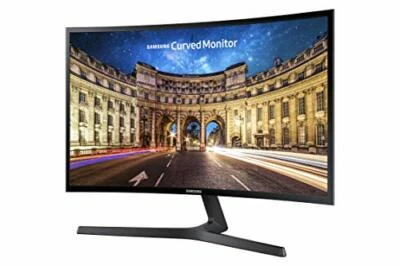 SAMSUNG 23.5” CF396 Curved Computer Monitor LC24F396FHNXZA Black - Image 1 of 4