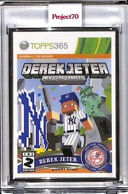 2021 TOPPS PROJECT 70 #622 DEREK JETER BY ERMSY P70 AP SILVER FRAME 50/51 - Image 1 of 2