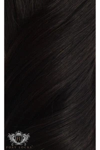 Foxy Locks Brown Black Volumizer 20" Seamless Clip In Echthaar Extensions 60g - Bild 1 von 2