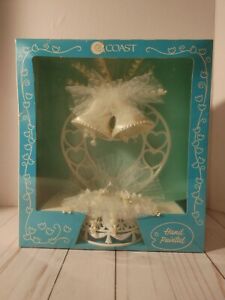 Vintage Coast Hand Painted Wedding Cake Topper Ring NOS In Box