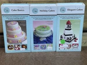 Lot Of 3 Cricut Cake Cartridges Cake Basics, Holiday Cakes, Elegant Cakes - Picture 1 of 5