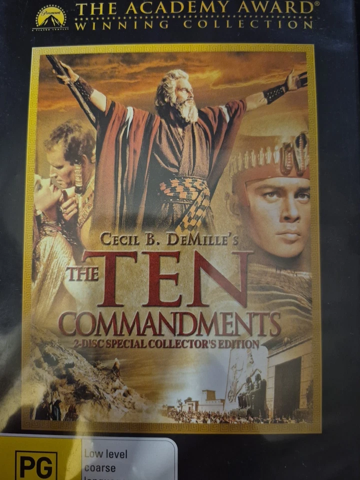 The Ten Commandments (DVD, 1956) Region 4 Like New Free Post - image 1 of 2