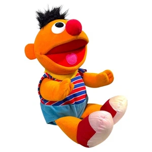 Vintage 1996 Tyco Ernie Sesame Street Plush Toy Doll Jim Henson Productions - Foto 1 di 3