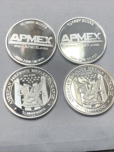 Four (4) 1/2 oz Silver Round - APMEX  .999 Fine Silver - Picture 1 of 1