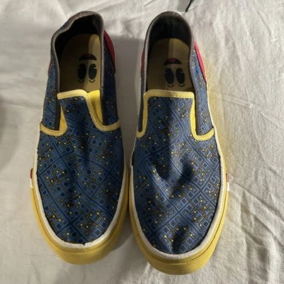Zapatillas sin cordones raras Pro Keds Pac-Man 2007 Ghost Arcade para hombre 8,5 rojo amarillo azul Foto 1 de 4