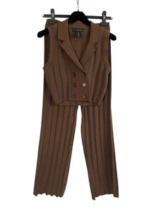 REVOLVE HOUSE OF HARLOW 1960 2-piece Set Lounge Pants Vest Knit Ribbed SZ S - Picture 1 of 17