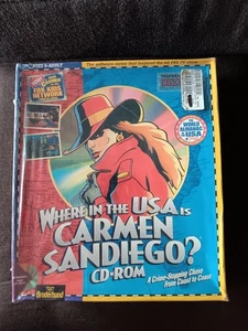Where in the USA is Carmen Sandiego CD-Rom Big Box with US Almanac Still Sealed - Picture 1 of 6