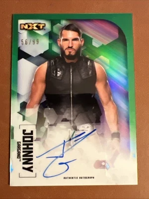 2020 Topps Chrome WWE Johnny Gargano Green Refractor NXT 56/99 Auto  - Image 1 of 2
