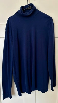 Croft & Barrow Men’s XL Navy Blue Turtleneck Long Sleeve Extra Soft Shirt - Image 1 of 3
