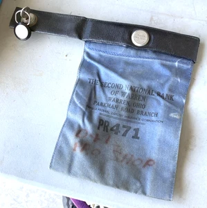 Bolsa de banco vintage con cerradura y llave - Imagen 1 de 4