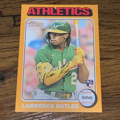 2024 Topps Heritage Lawrence Butler #148 Orange Mini Parallel /5 RC Rookie RARE - Image 1 of 4